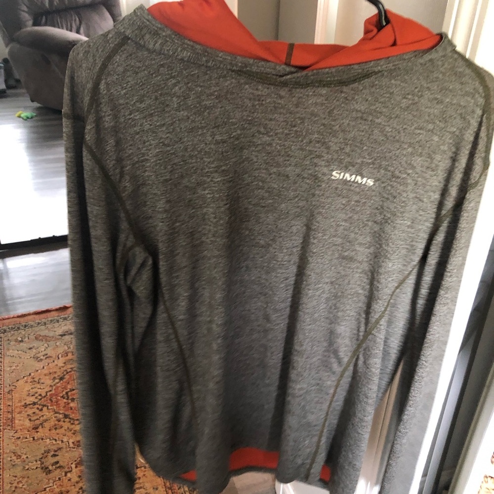 Simms Rust and Charcoal Hoodie